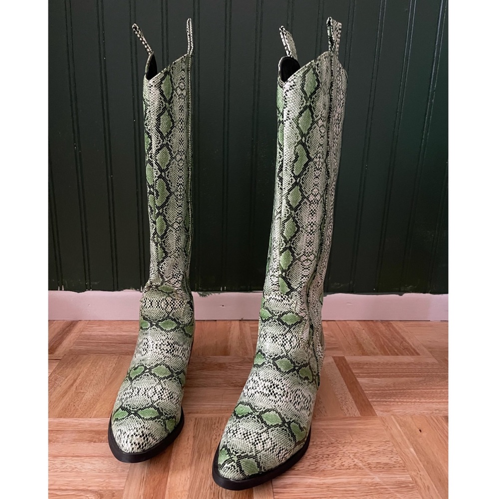 Snakeskin western boots
